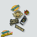 Strijkemblemen set van 6 | Nozem